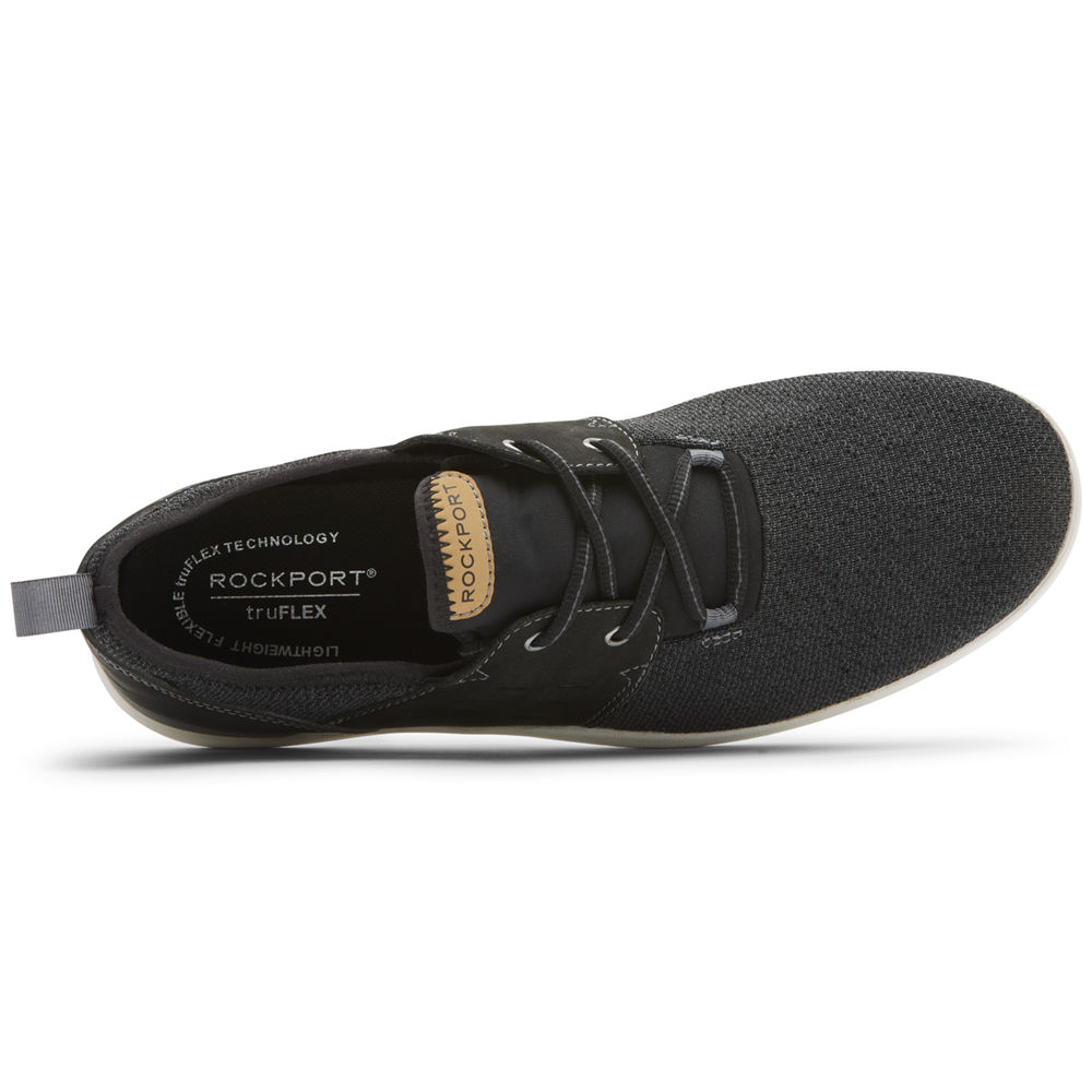 Rockport Mens truFLEX Tie - Sneakers Black - YAC374102